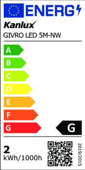 5m LED-Lichtschlauch GIVRO 4000K neutralweiß 10W Schlauch IP65 Kanlux 39191