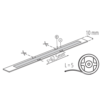 LED-Streifen LCOB DIGITAL RGB IP65 5m Rolle 16W/M Stripe Kanlux 39792