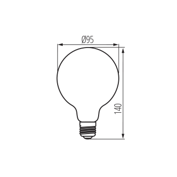 Preview: LED Lampe G95C XLED 10,5W 4000K E27 Leuchtmittel neutralweiss 1521Lm Kanlux 39087