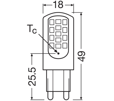 2er Pack OSRAM STAR G9 LED Strahler 4,2W 320° 2700K warmweiss 470Lm