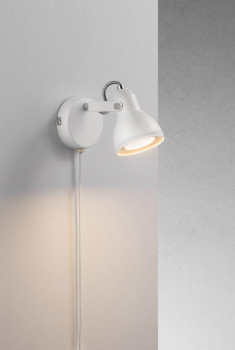 Preview: Wandlampe Aslak Nordlux weiss GU10 Wandleuchte mit Kabel