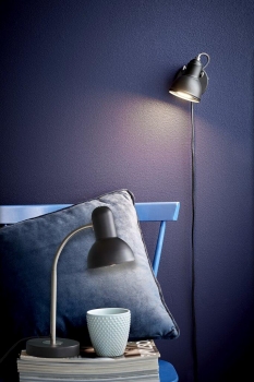 Preview: Wandlampe Aslak Nordlux schwarz GU10 Wandleuchte mit Kabel