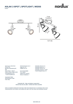Deckenlampe Aslak Nordlux weiss 2x GU10 Deckenleuchte