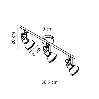 Preview: Deckenleuchte Aslak Nordlux weiss 3x GU10 3-Spot Deckenlampe