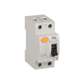 Fehlerstromschutzschalter Typ-F 16A 2P 30mA KRD10-2/16/30-F FI-Schalter IDEAL 45769