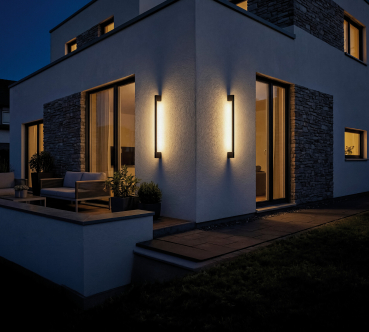 LED Wandleuchte YALTE CCT 3000/4000/6500K 90cm schwarz drehbar 8,5W IP54 Kanlux 45872