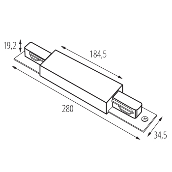 Zubehör für 1-phasiges Stromschienensystem Kanlux 45895 TEAR 1F PCON M W