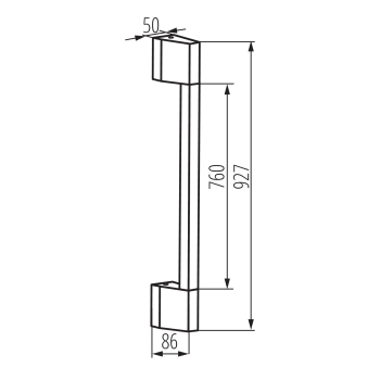 LED Wandleuchte YALTE CCT 3000/4000/6500K 90cm schwarz drehbar 8,5W IP54 Kanlux 45872