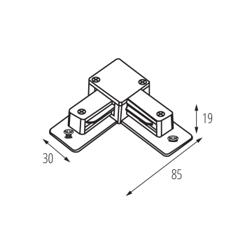 TEAR 1F CON-L W - Zubehör für 1-phasiges Stromschienensystem Kanlux 45909