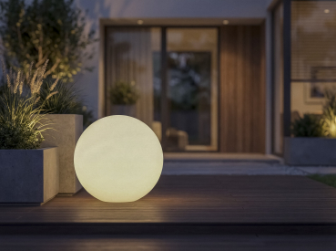 Gartenleuchte STONO 20 MLK E27 IP65 Kugelleuchte Kanlux 45930