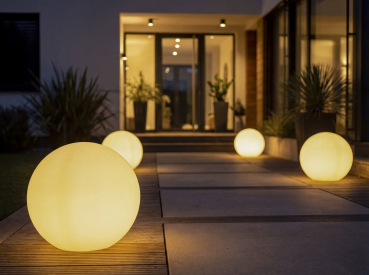 Gartenleuchte STONO 20 MLK E27 IP65 Kugelleuchte Kanlux 45930