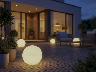 Gartenleuchte STONO 20 MLK E27 IP65 Kugelleuchte Kanlux 45930