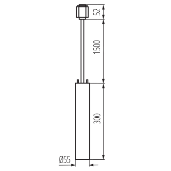 Pendelleuchte für 1-Phasen Stromschiene 1F TEAR ATL 30cm GU10 Kanlux 45918