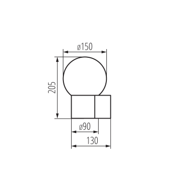 Außenleuchte STONO 15M EL GR anthrazit IP65 E27 Wandleuchte Kanlux 46080
