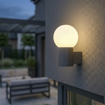 Wandleuchte STONO 15M EL SE GR anthrazit IP65 E27 PIR Sensor Kanlux 46081