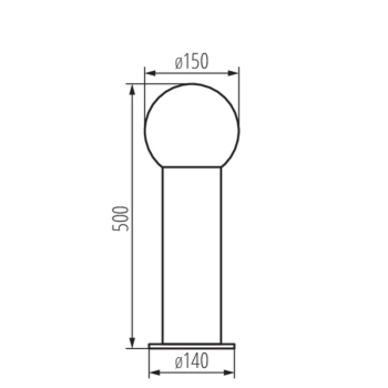 Wegeleuchte STONO 15M 50 GR anthrazit IP65 E27 Kanlux 46083