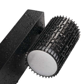 Preview: Aussenwandleuchte RADILO EL 1X B schwarz IP44 GU10 Kanlux 46200