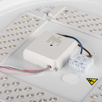 LED Deckenlampe LIXAN CCT 3000-6500K FB dimmbar Ø385 weiß / silber Kanlux 46280