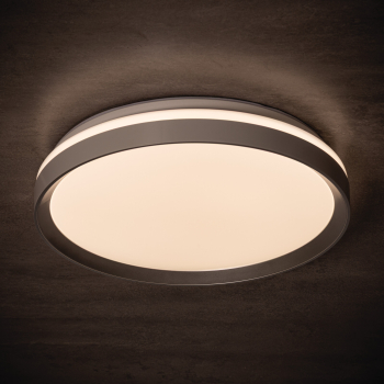 Preview: LED Deckenleuchte LIXAN CCT 3000-6500K FB dimmbar Ø385 weiß / schwarz Kanlux 46281