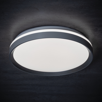 LED Deckenleuchte LIXAN CCT 3000-6500K FB dimmbar Ø385 weiß / schwarz Kanlux 46281