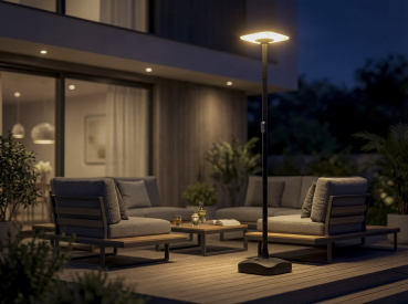 Kanlux LED Solarleuchte PARENO CCT 3000/4000/6500K PIR Sensor schwarz 25W IP54 46450