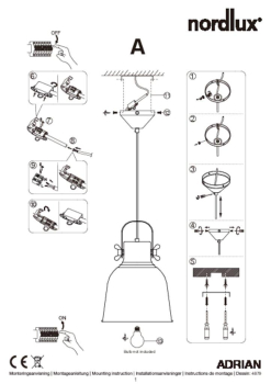 Pendelleuchte Adrian 25 Nordlux schwarz E27 max. 25W Pendellampe 48793003