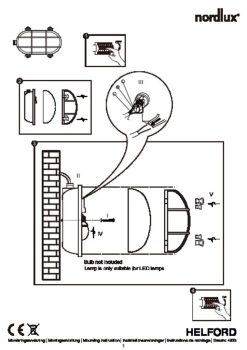 Wandleuchte Helford Nordlux Nickel IP64 Aussenleuchte E27 max. 12,5W