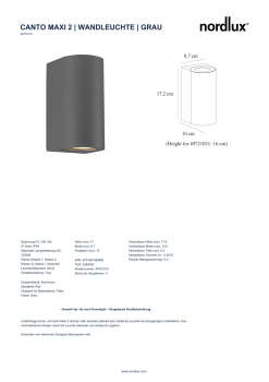 Nordlux Wandleuchte Canto Maxi 2 grau 2x GU10 Wandleuchte IP44 49721010