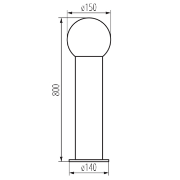 Wegeleuchte STONO 15M 80 GR anthrazit IP65 E27 Kanlux 46085