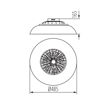 Kanlux LED Deckenleuchte PLAVE PAN CCT+RGB Ø485 mit Ventilator + FB 46370
