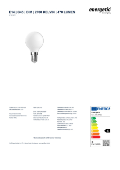 Preview: Energetic G45 LED Lampe E14 4,2W dimmbar Leuchtmittel 2700K 470Lm Milky 5212014721