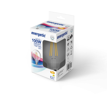 Preview: LED Filament Leuchtmittel G95 11W Energetic E27 1521Lm 2700K dimmbar Globe Lampe
