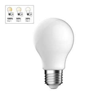 Preview: Energetic LED Lampe A60 2700K 806Lm 3-stufig dimmbar E27 Milky 5251000121