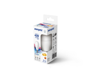 Energetic LED Lampe G45 E14 2700K 470Lm 3-stufig dimmbar Milky 5252000221