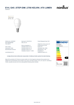 Energetic LED Lampe G45 E14 2700K 470Lm 3-stufig dimmbar Milky 5252000221