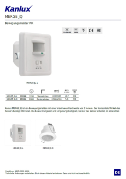 Kanlux Bewegungsmelder MERGE 360° Decken Einbau 230V weiß IP20