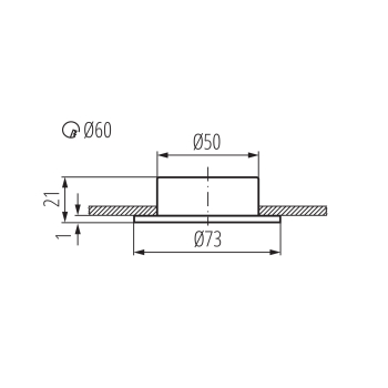 Kanlux GAVI Möbelleuchte Chrome flach G4 00811