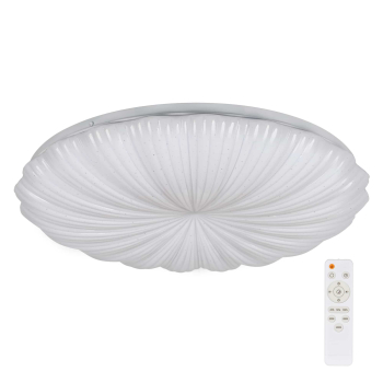 Kanlux LED Deckenleuchte BONSA CCT 3000K, 4000K, 6500K FB dimmbar Ø490 weiss Sternenhimmel 90222