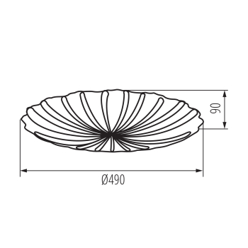 Kanlux LED Deckenleuchte BONSA CCT 3000K, 4000K, 6500K FB dimmbar Ø490 weiss Sternenhimmel 90222