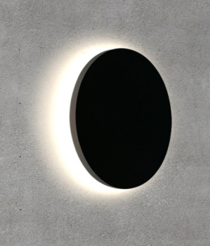 Preview: Bioledex LED Wandleuchte 18cm IP65 Rund 12W CCT 3000/4000/6500K Schwarz