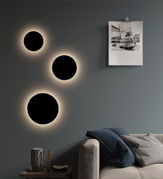 Bioledex LED Wandleuchte 12cm IP65 Rund 9W CCT 3000/4000/6500K Schwarz
