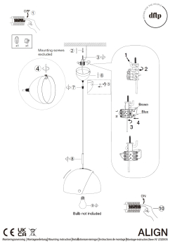 Pendelleuchte Align Nordlux DFTP E27 Schwarz 2320053003