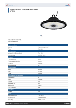 Bemko LED High Bay PARIT 150W 90° 4000K 24000Lm IP65 Hallentiefstrahler DALI