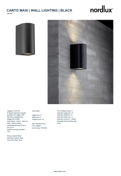 Preview: Wandleuchte Canto Maxi Nordlux 2x GU10 Aussenleuchte schwarz 49721003