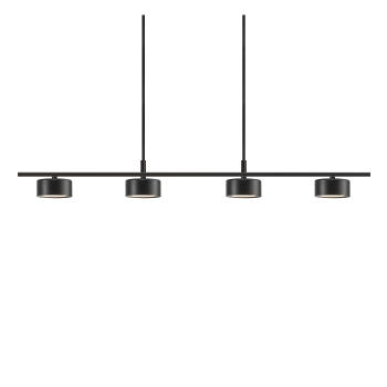 LED Pendelleuchte Nordlux Clyde 4-Pendel Dimmbar Schwarz 2010813003