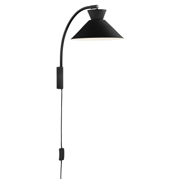 Preview: Nordische Wandleuchte Dial Nordlux schwarz E27 skandinavische Wandlampe 2213371003