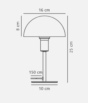 Nordlux Tischlampe Ellen Mini H25 schwarz E14 2213745003