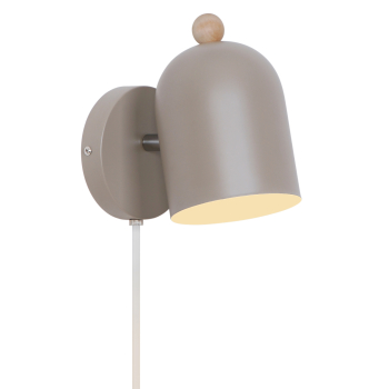 Kinder-Wandleuchte Nordlux Gaston Hellbraun E27 Wandlampe aus Metall und Holz