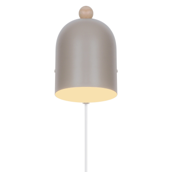Preview: Kinder-Wandleuchte Nordlux Gaston Hellbraun E27 Wandlampe aus Metall und Holz