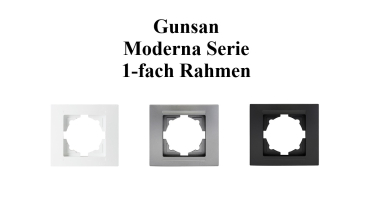 Preview: Gunsan 1-fach Rahmen Moderna weiss Steckdosenabdeckung